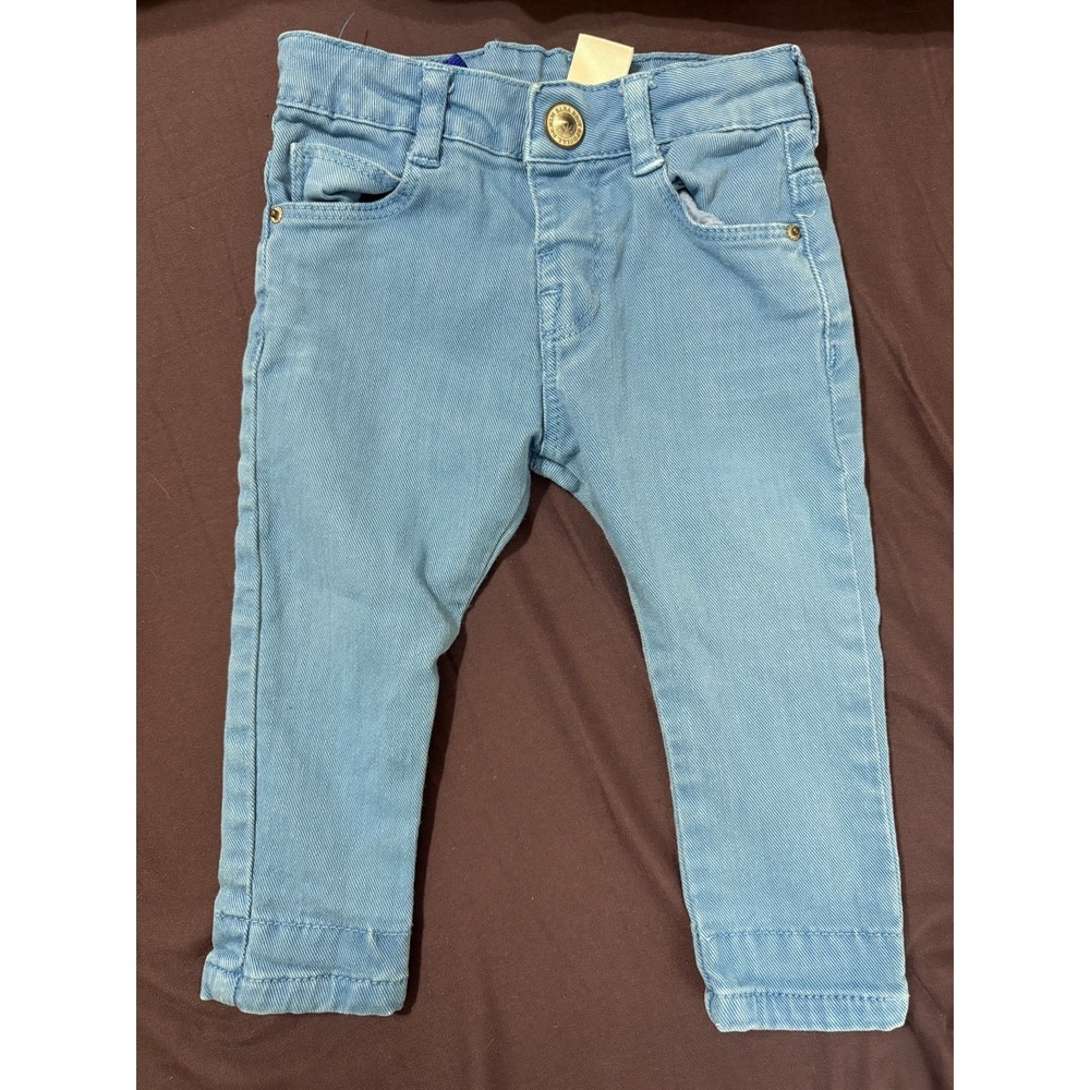 Zara Baby Boy 6-9M‎ Blue Jeans Adjustable Waist Skinny